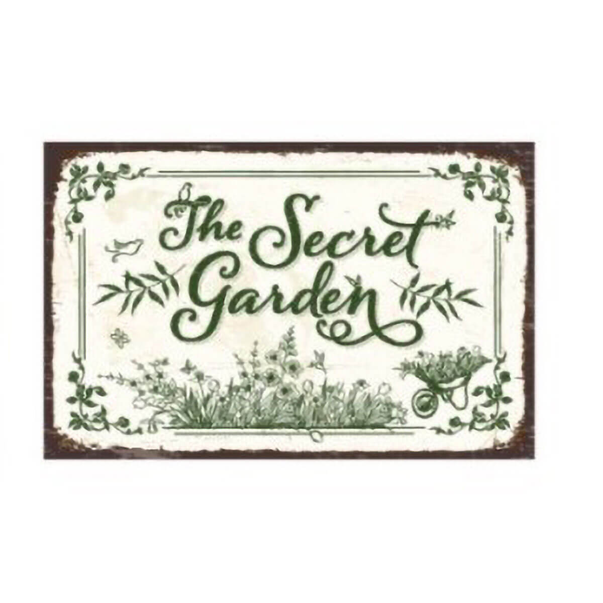 Vintage Embossed Metal Garden Sign - The Secret Garden - Alfresco Gardenware