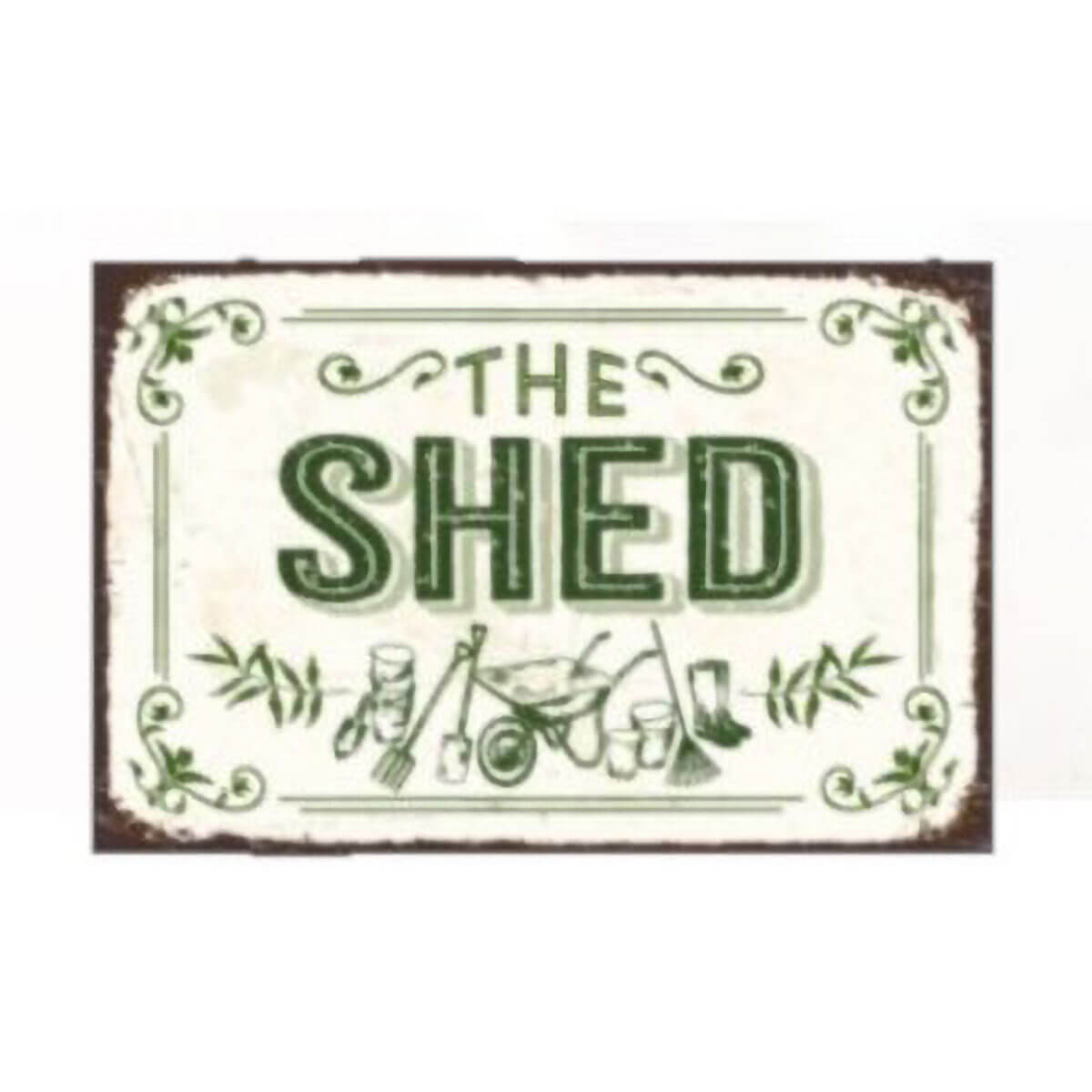 Vintage Embossed Metal Garden Sign - The Shed - Alfresco Gardenware
