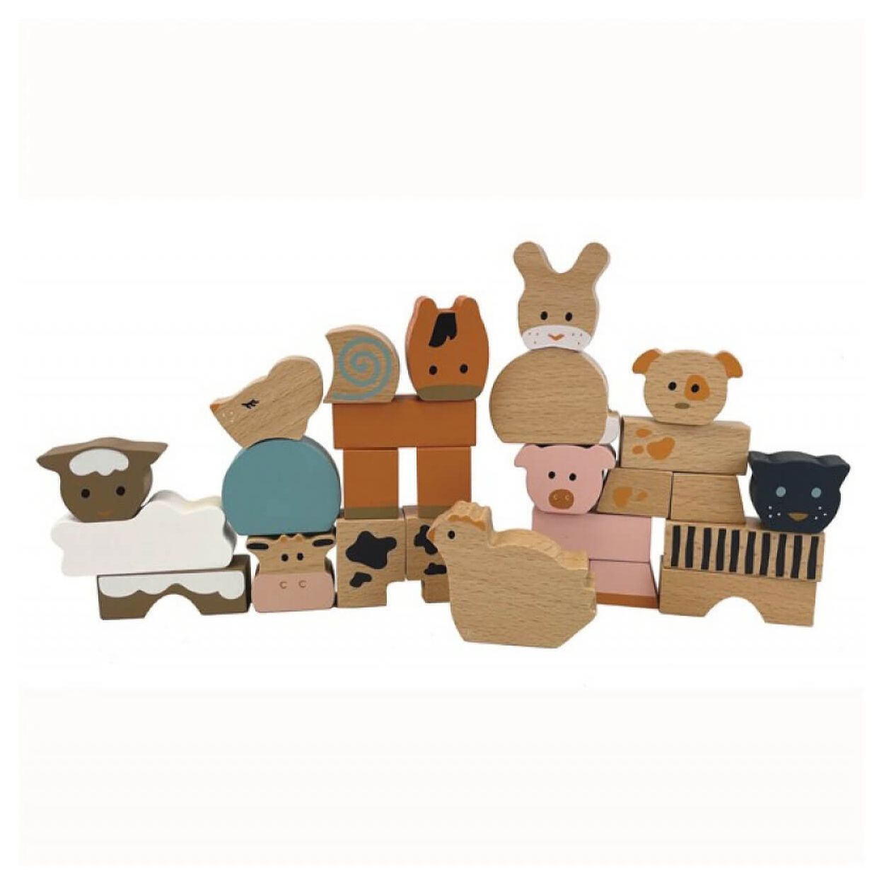 Wooden Animal Blocks - Farm - Egmont | Nature's Wonderland