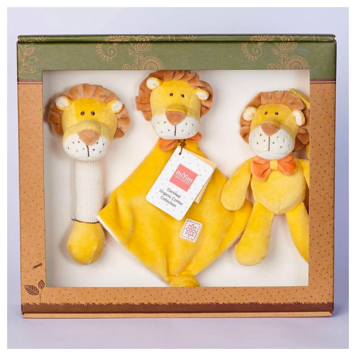 Lion Stick Rattle, Lovie and Stroller Toy Gift Set - MiYim