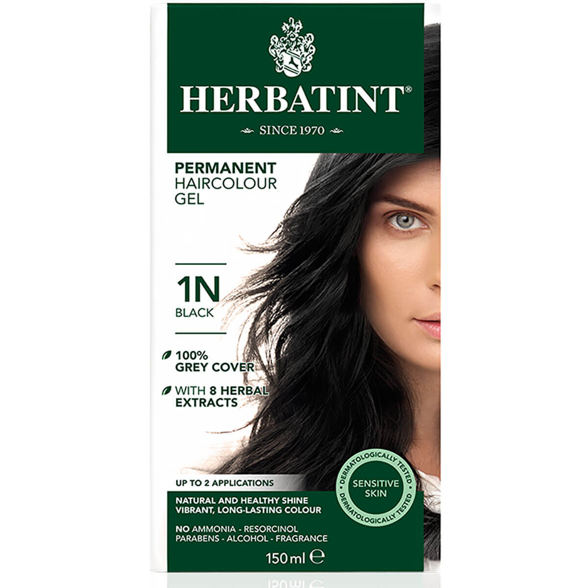 Black (1N) - Herbatint Permanent Hair Colour Gel